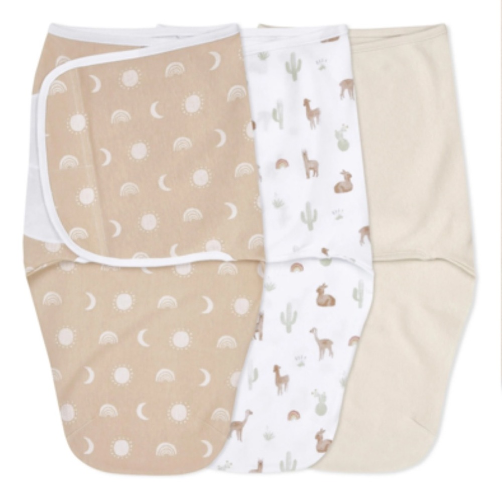 Last chance!Aden and Anais No Zip Wrap Swaddles, Desert Sun Newborn 0-3 Months
